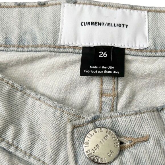 Current/Elliot The Cropped Straight Channon Destroy Light Wash Jeans Size 26 - Picture 4 of 12